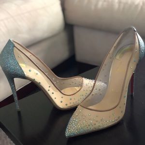 Christian Louboutin Follies Strass 100 Shoes sz 39